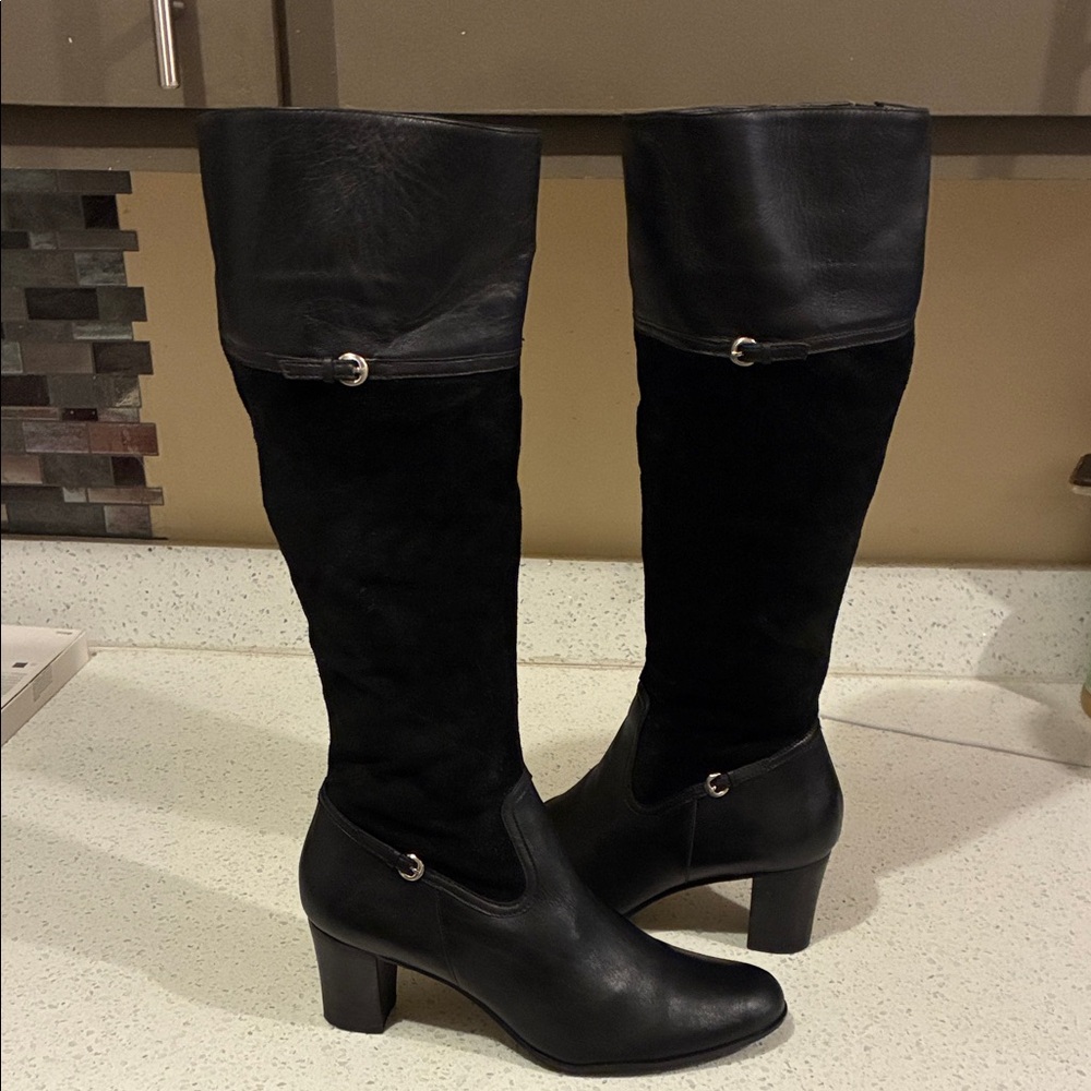 Talbots Black Over the Knee Boots